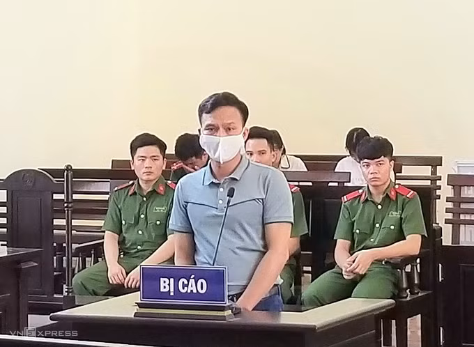 Bị cáo Huy tại phiên tòa sáng 29/7. Ảnh: Thanh Lam