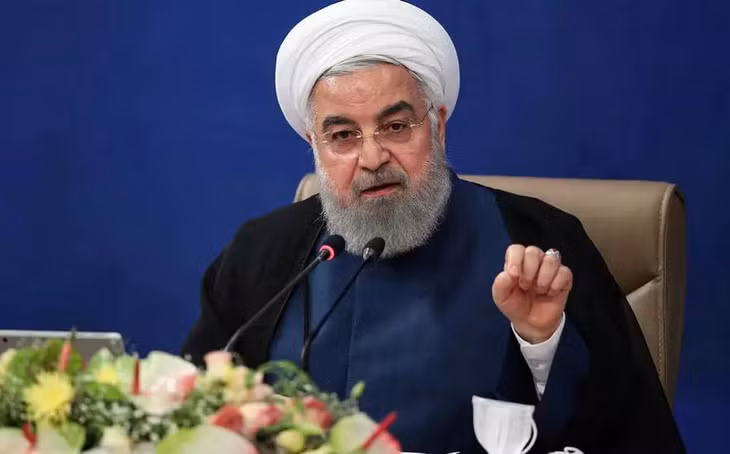 Tổng thống Rouhani phát biểu trong cuộc họp nội các ở Tehran hôm 8/7 (Ảnh: AFP)