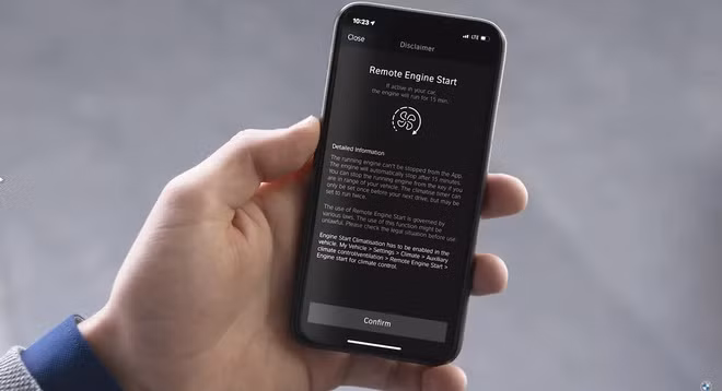 Ứng dụng khởi động xe từ xa qua smartphone của BMW.