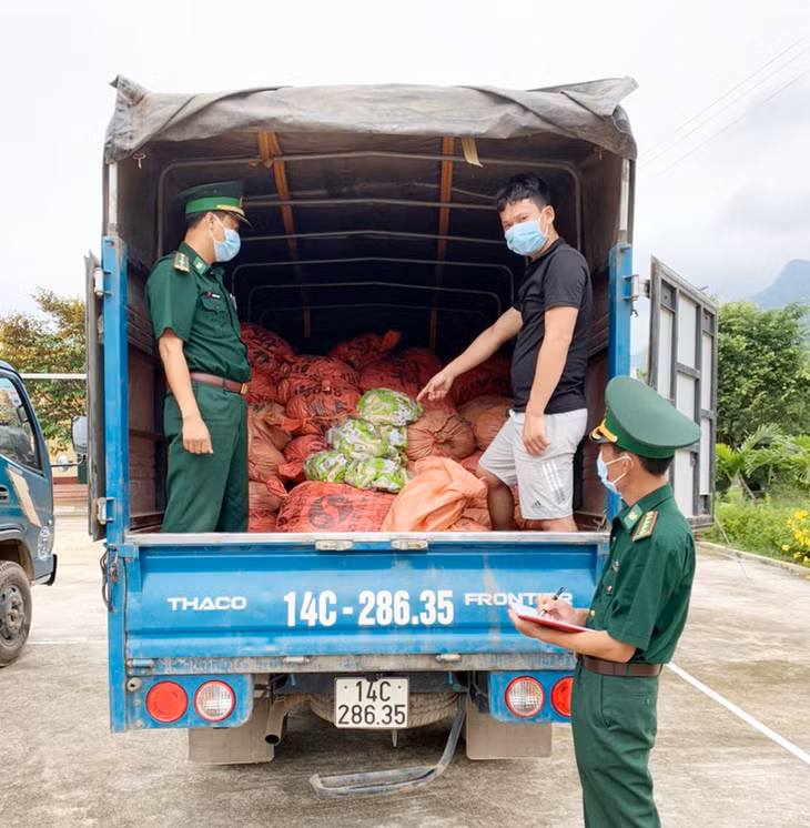 Lực lượng chức năng trên địa bàn huyện Hải Hà bắt giữ đối tượng vận chuyển 1,5kg chân gà không phép.