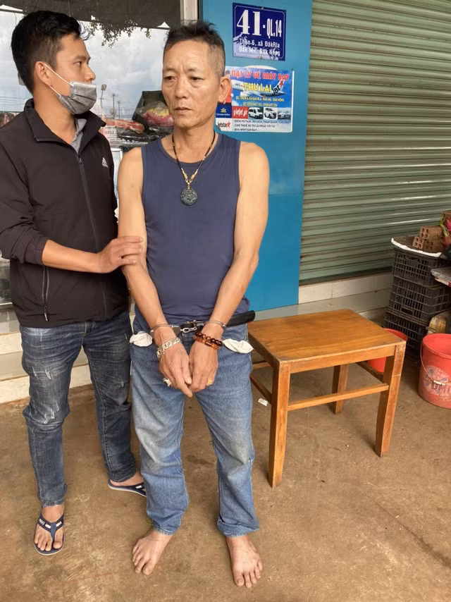 Đối tượng Phạm Huy Hoàng bị bắt giữ. Ảnh: TTXVN.