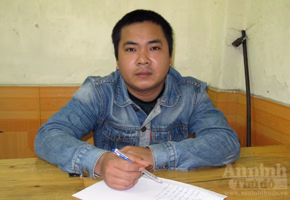 Tài xế Nguyễn Huy Thắng và chiếc xe vi phạm