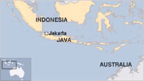 Con thuyền bị chìm ngoài khơi phía nam đảo Java khi đang trên đường đến Australia. Đồ họa: BBC