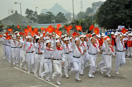 Các em học sinh cũng rất quyết tâm 