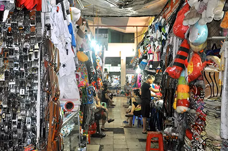 Quầy hàng kinh doanh tạp phẩm.