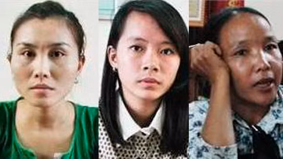 Các đối tượng Hương, Mai Anh, Toàn.