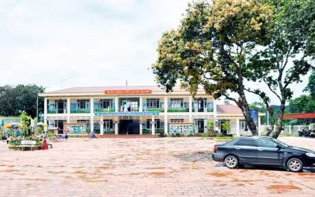 Trường Mầm non Quảng La được tu sửa khang trang, chào đón năm học mới.