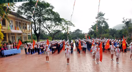 Khai giảng ở Trường Phổ thông dân tộc nội trú Ba Chẽ.
