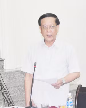 Đồng chí Đỗ Thông, Phó Chủ tịch Thường trực UBND tỉnh phát biểu tại buổi làm việc.
