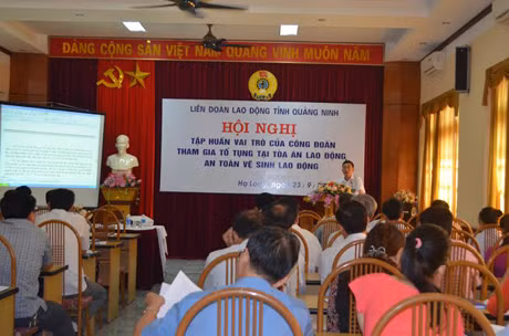 Quang cảnh buổi tập huấn.