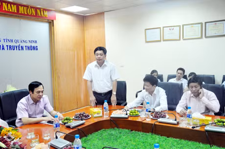 Đồng chí Mai Vũ Tuấn phát biểu nhận nhiệm vụ mới.