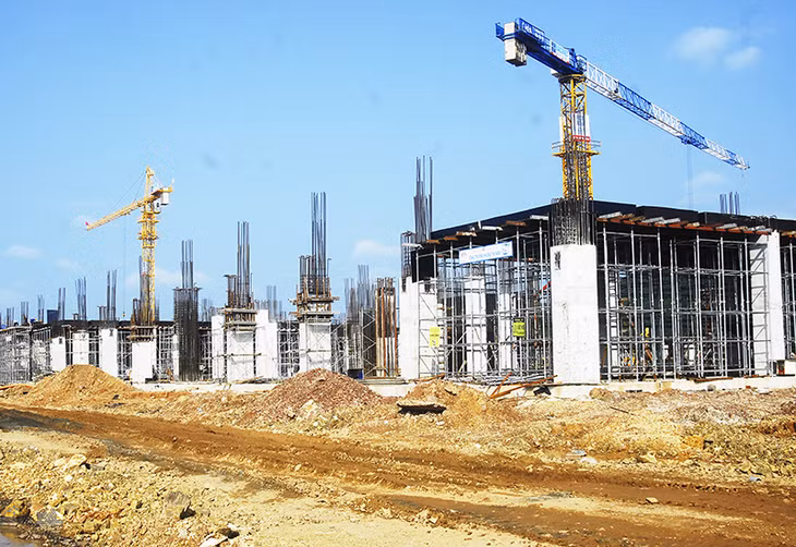  Nhà ga hành khách của Cảng hàng không quốc tế Vân Đồn đâng được đẩy mạnh thi công