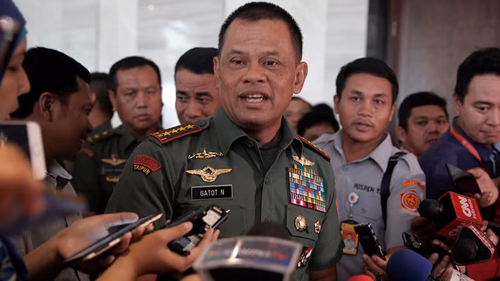 Tư lệnh Quân đội Quốc gia Indonesia Tướng Gatot Nurmanty. Ảnh: Reuters