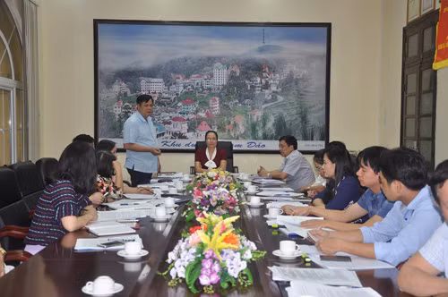 Đồng chí Nguyễn Ngọc Bình, Phó Chủ tịch HĐND tỉnh phát biểu tại buổi Thẩm tra Dự thảo Nghị quyết về việc hỗ trợ công chức, viên chức và lao động hợp đồng thôi việc theo nguyện vọng. Ảnh: baovinhphuc.com.vn