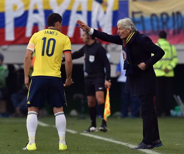 HLV Pekerman sẽ chỉ đạo Colombia chơi phòng ngự phản công trong trận sắp tới? - Ảnh: AFP
