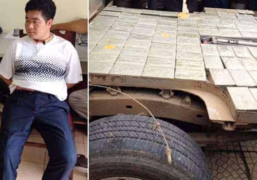  Tàng "Keangnam" và 256 bánh heroin khi bị bắt giữ.