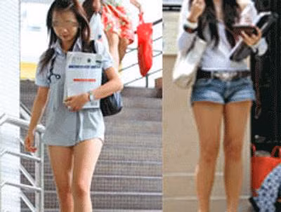 Chuyện nữ sinh thản nhiên mặc váy ngắn quá cũng khiến nhà trường lúng túng