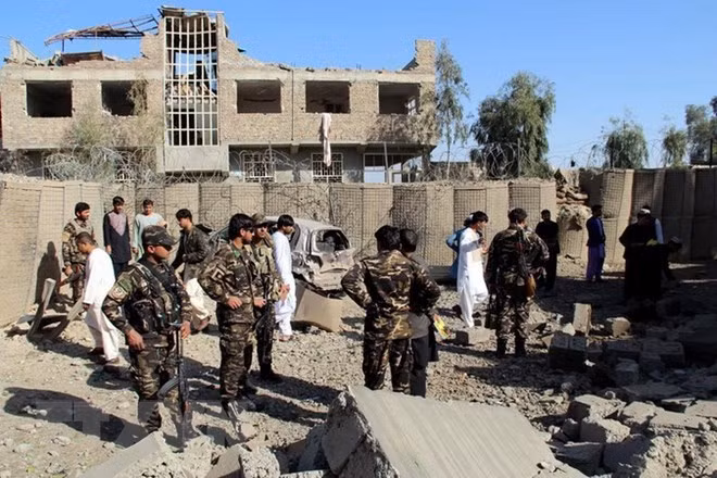 Hiện trường một vụ tấn công của Taliban nhằm vào lực lượng cảnh sát Afghanistan. (Nguồn: NY Times)