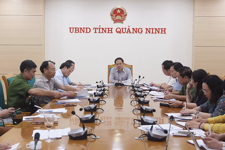 Đồng chí Đặng Huy Hậu, Phó Chủ tịch Thường trực UBND tỉnh phát biểu kết luận cuộc họp