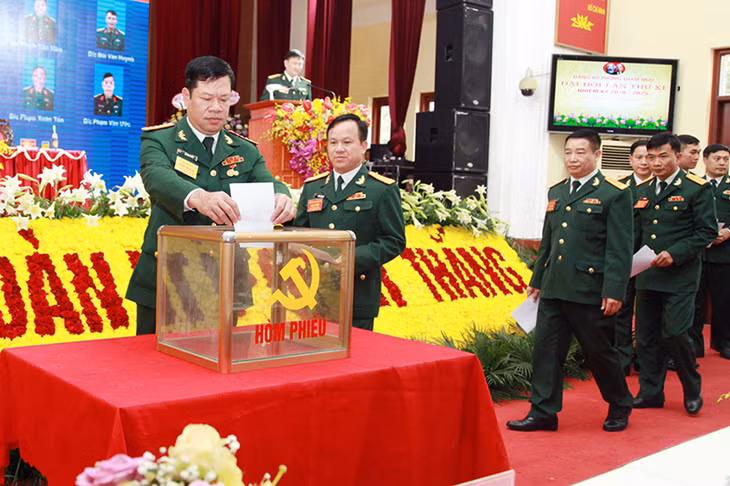 Các đại biểu tham gia bỏ phiếu.