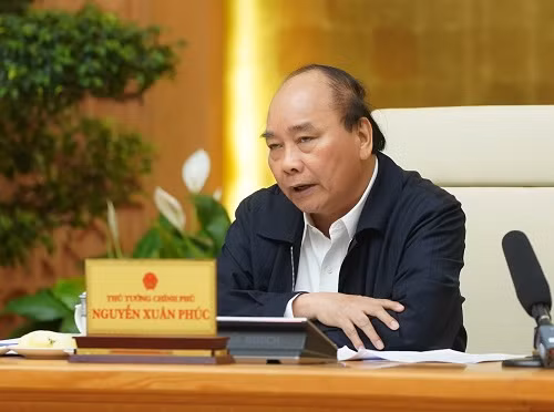 Thủ tướng Nguyễn Xuân Phúc chủ trì cuộc họp Thường trực Chính phủ về giải pháp bình ổn giá thịt lợn - Ảnh: VGP/Quang Hiếu