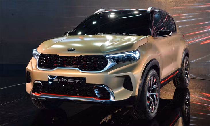 Kia Sonet concept ra mắt ở Auto Expo hồi tháng 2. Ảnh: Motor1