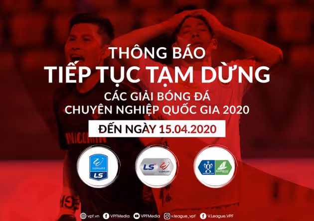 VPF phát đi thông báo về việc tiếp tục hoãn các giải đấu Chuyên nghiệp Quốc gia 2020.