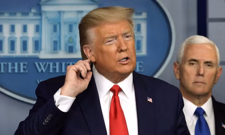 Trump trong cuộc họp báo ở Nhà Trắng hôm 18/3. Ảnh: AFP.