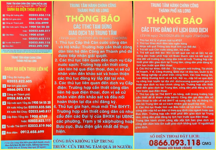 Các số điện thoại 