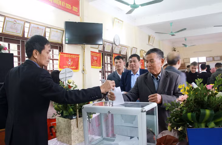Đại hội Chi bộ thôn Đông Hải (xã Đông Xá, huyện Vân Đồn) nhiệm kỳ 2020-2022, bầu Bí thư Chi bộ thôn, ngày 18/1/2020.