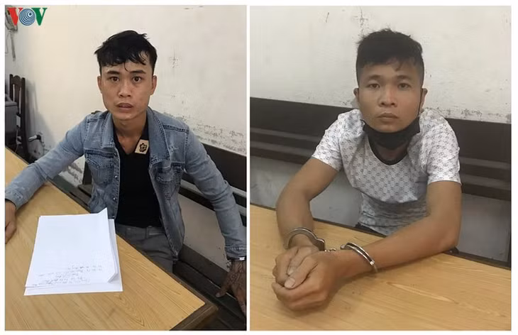  2 đối tượng tại cơ quan công an.