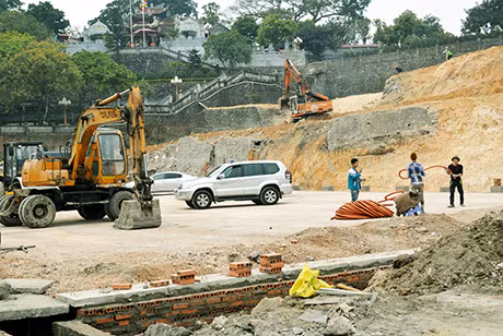 Vị trí vùng lõi của Dự án mở rộng di tích đền Cửa Ông đã được bàn giao mặt bằng trước Tết Nguyên đán Ất Mùi 2015.