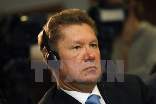 Người đứng đầu công ty năng lượng Gazprom Alexei Miller. (Nguồn: AFP/TTXVN)