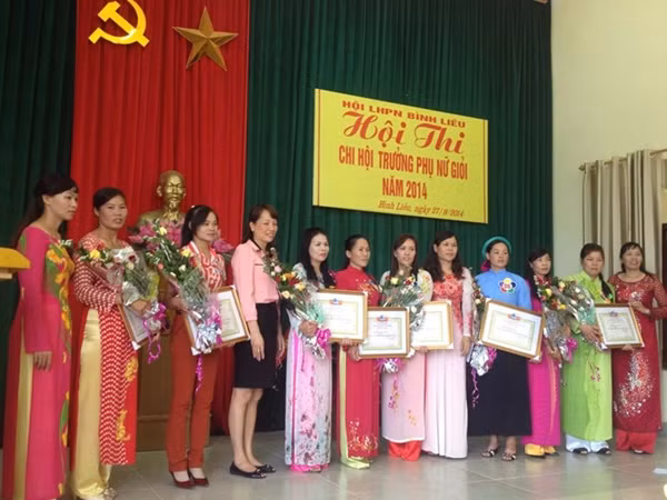 Hội thi chi hội trưởng phụ nữ giỏi huyện Bình Liêu năm 2014 . (Ảnh minh hoạ)