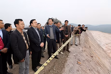 Đồng chí Phó Thủ tướng Hoàng Trung Hải khảo sát dự án Công viên nghĩa trang An Lạc của Công ty CP Tập đoàn Indevco.