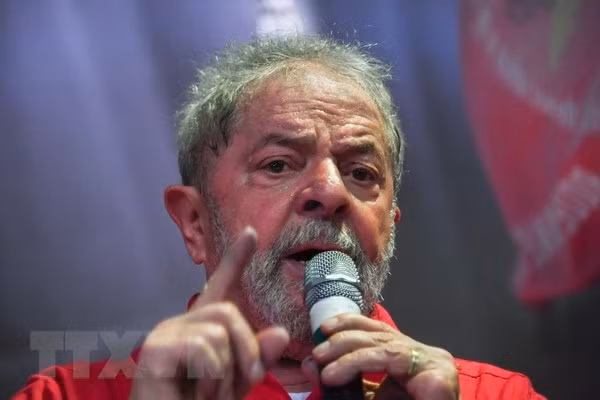 Cựu Tổng thống Brazil Luiz Inacio Lula da Silva tại một sự kiện ở thành phố Rio de Janeiro ngày 12/8. (Nguồn: AFP/TTXVN)