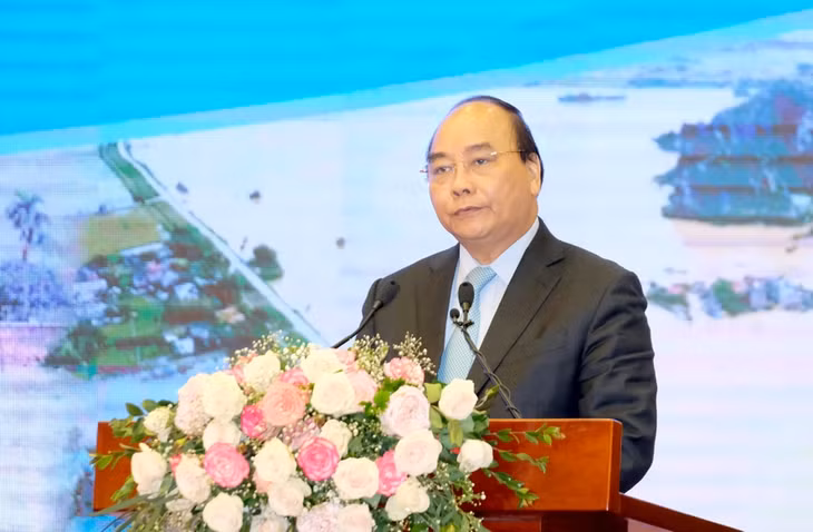 Thủ tướng Nguyễn Xuân Phúc phát biểu tại Hội nghị. Ảnh: VGP/Quang Hiếu