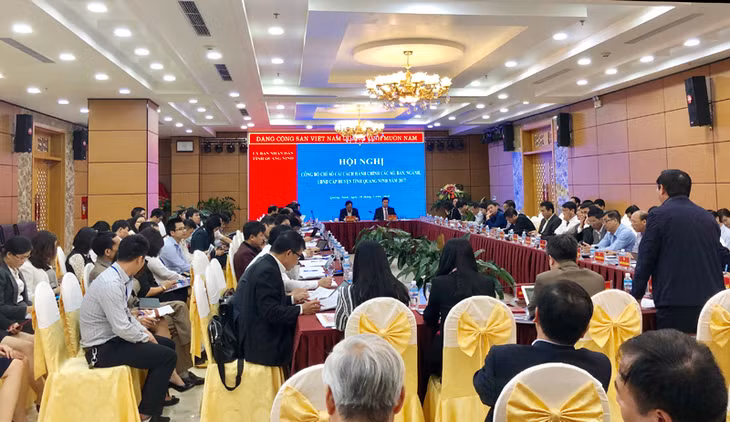 UBND tỉnh tổ chức hội nghị công bố chỉ số CCHC của các sở, ban, ngành và UBND cấp huyện năm 2017.
