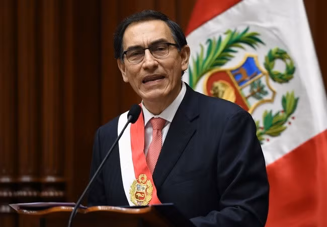 Tân tổng thống nước này Martin Vizcarra tại lễ nhậm chức. (Ảnh: AFP/TTXVN)