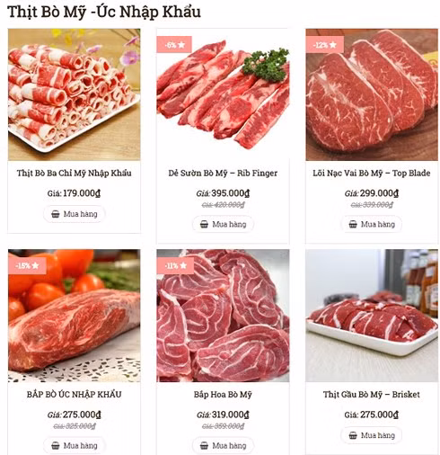 Thịt bò nhập khẩu được rao bán đầy "chợ mạng".