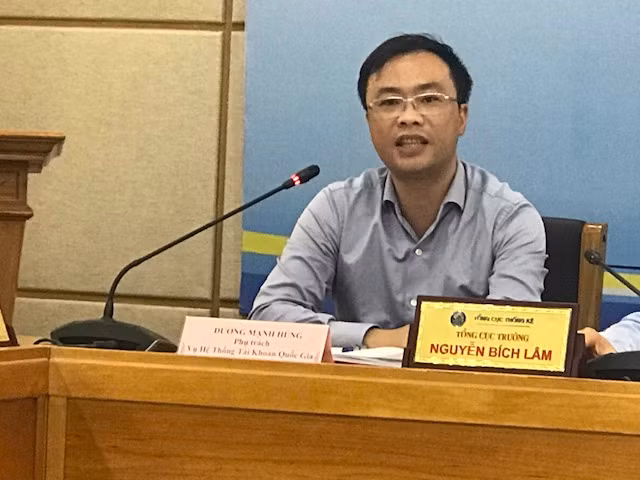 Ông Dương Mạnh Hùng, Phó Vụ trưởng phụ trách Vụ Hệ thống tài khoản quốc gia-Tổng cục Thống kê. Ảnh:VGP/Huy Thắng