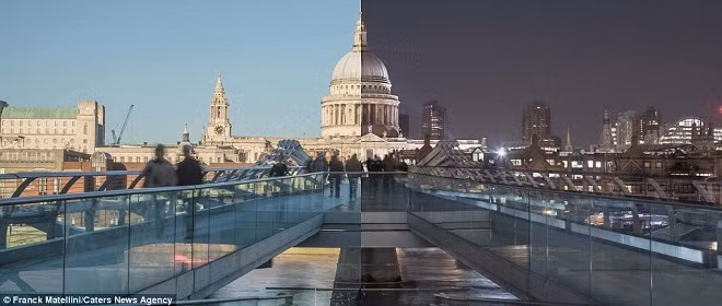 Franck Matellini, nhiếp ảnh gia đến từ Paris đã nảy ra ý tưởng thực hiện một video về vẻ đẹp thành phố London với sự đan xen của một nửa ánh sáng ban ngày và một nửa ánh sáng ban đêm ngay trong cùng một khung hình. Ý tưởng này ngay lập tức được anh thực hiện tại một số địa điểm nổi tiếng ở đây như đồng hồ Big Ben, London Eye hay nhà nguyện St Paul...