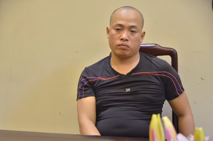 Lái xe Đồng Văn Trường tại cơ quan công an.