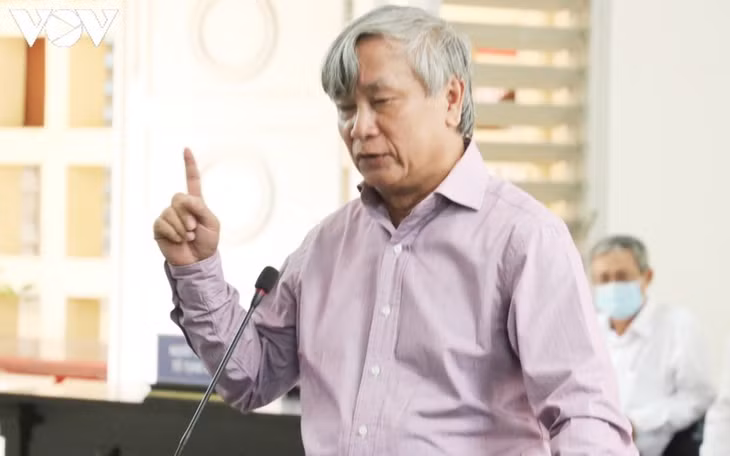 Ông Lê Thanh Liên tại phiên toà sáng ngày 13/8.