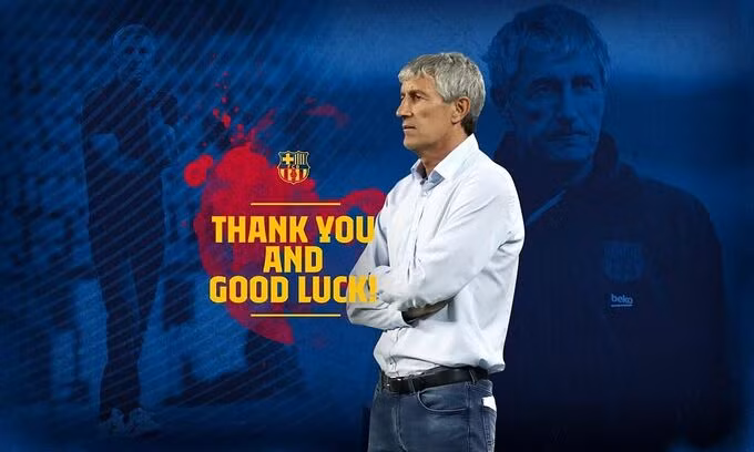 Barca cảm ơn và chúc Setien may mắn. Ảnh: FCB.