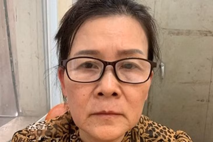  Bị can Vũ Thị Thái Hòa bị bắt về hành vi làm giả con dấu. Ảnh: Bộ Công an.