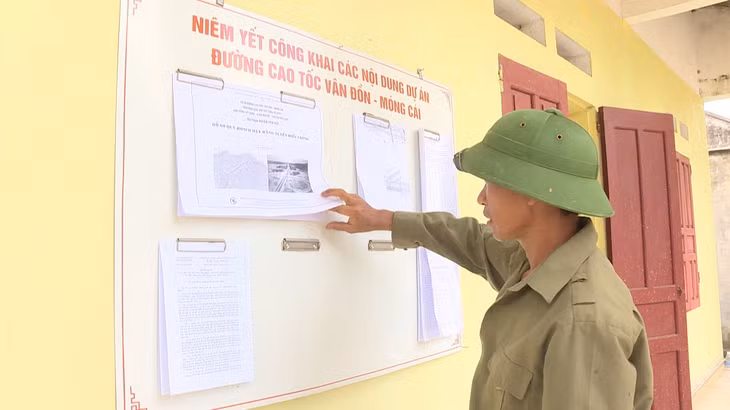 Quy hoạch điều chỉnh của tuyến cao tốc Vân Đồn - Cô Tô được công khai tới người dân tại các nhà văn hóa thôn