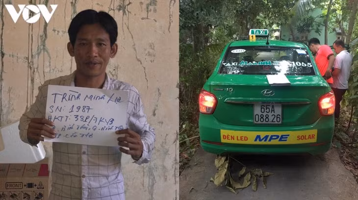 Đối tượng Trịnh Minh Lực và chiếc xe taxi.