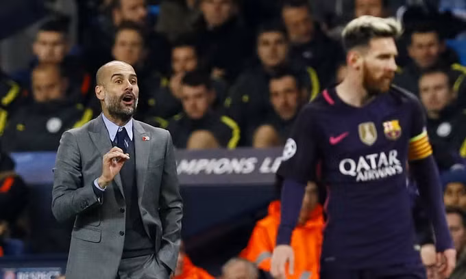 Man City của Guardiola được coi là điểm đến sáng nhất với Messi lúc này. Ảnh: Reuters