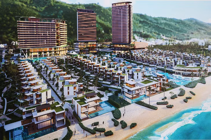 Phố cảnh một cơ dịch vụ, du lịch đạt tiêu chuẩn 5 sao đang được xây dựng tại huyện Vân Đồn